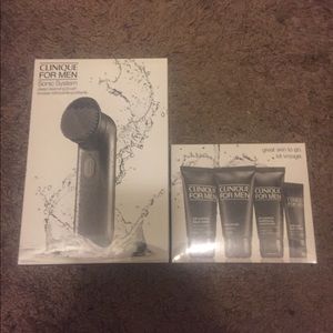 Clinique sonic brush and kit